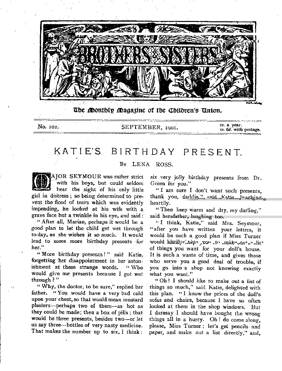 Brothers and Sisters September 1901 - page 1