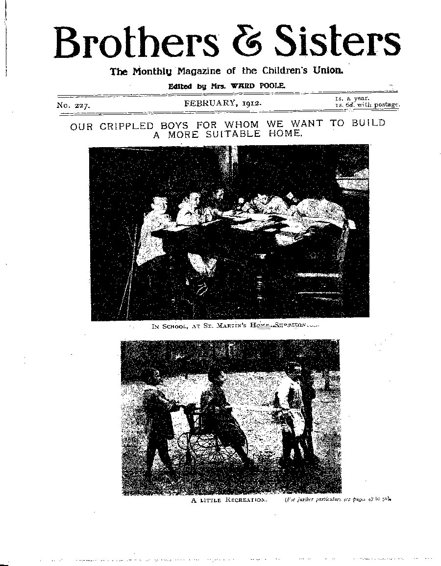 Brothers and Sisters February 1912 - page 1