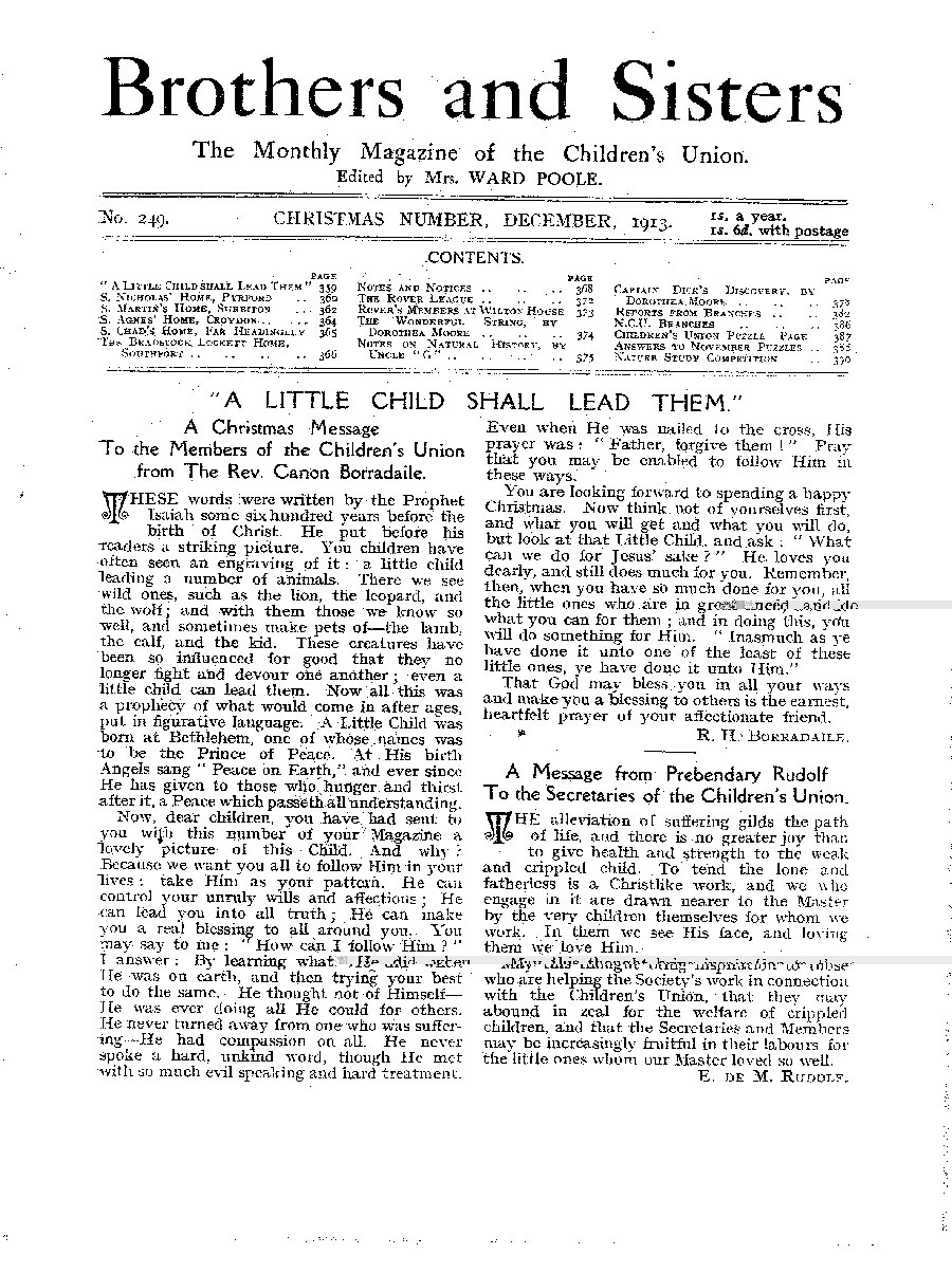 Brothers and Sisters December 1913 - page 1