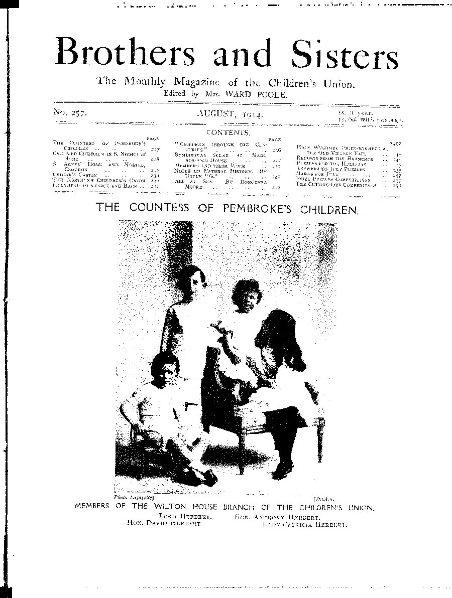 Brothers and Sisters August 1914 - page 1
