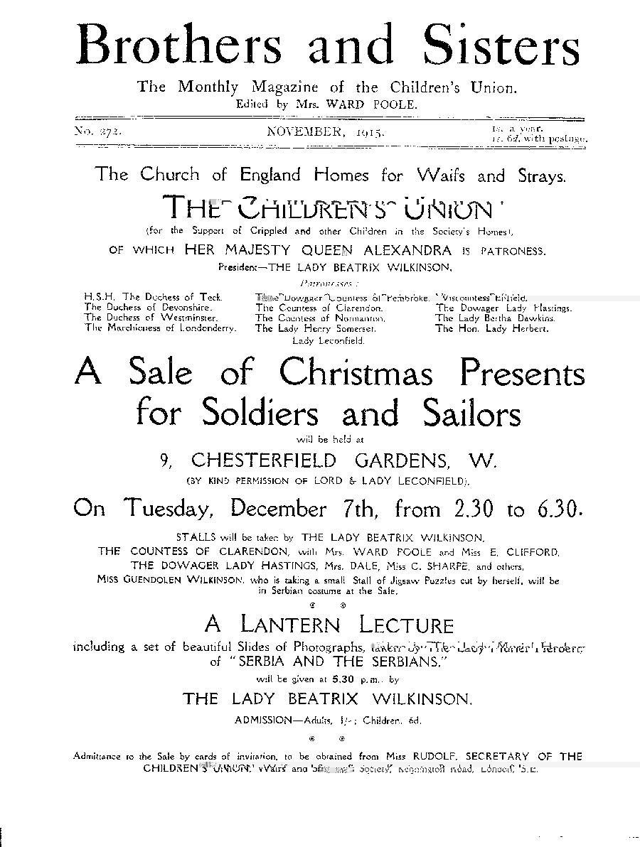 Brothers and Sisters November 1915 - page 1