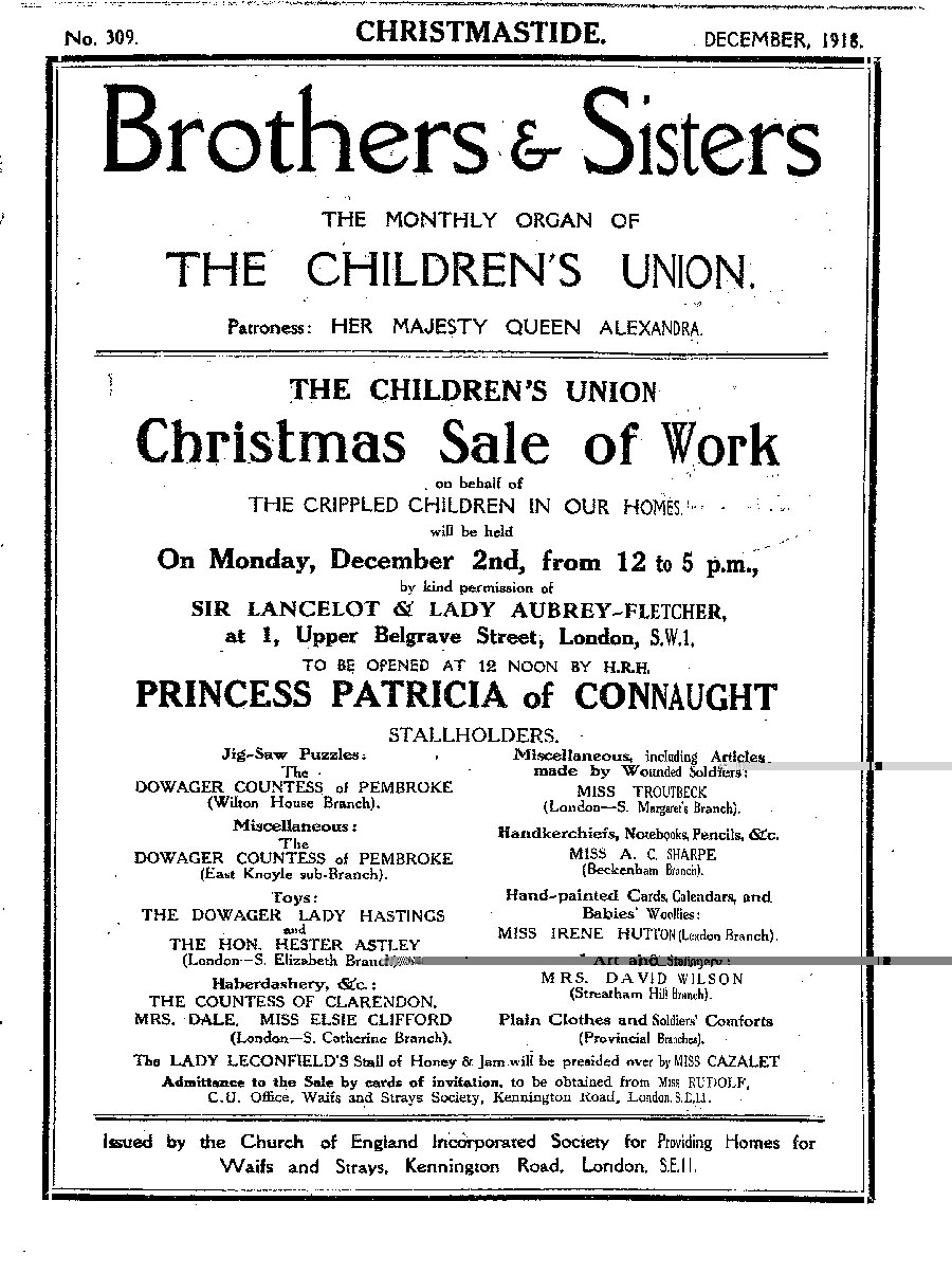 Brothers and Sisters December 1918 - page 1