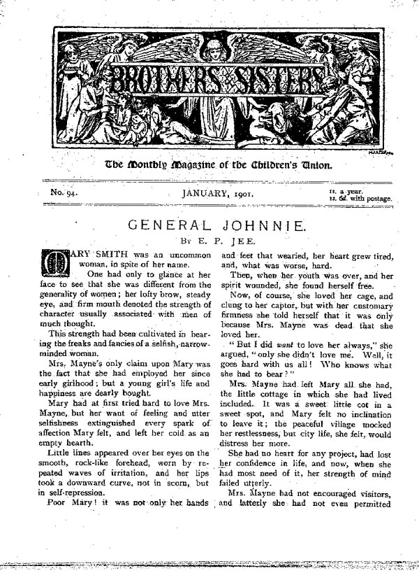 Brothers and Sisters January 1901 - page 1