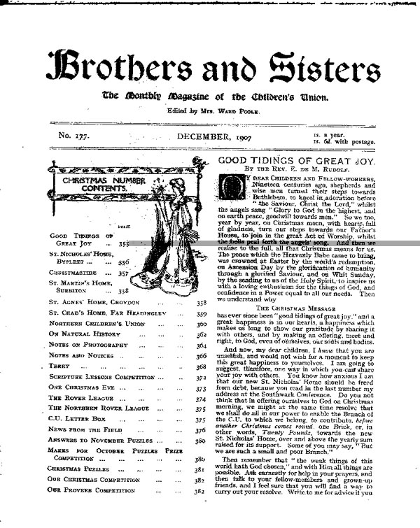 Brothers and Sisters December 1907 - page 1