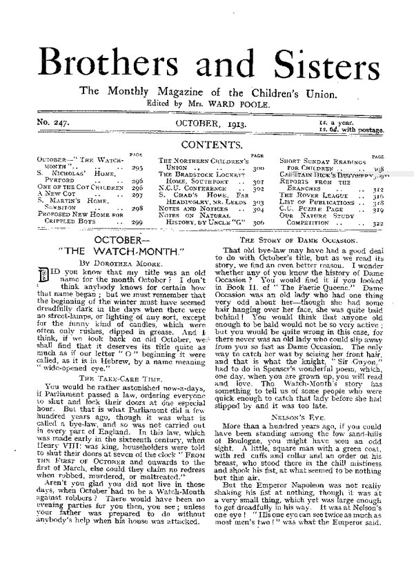 Brothers and Sisters October 1913 - page 1