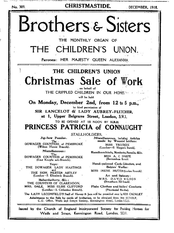 Brothers and Sisters December 1918 - page 1