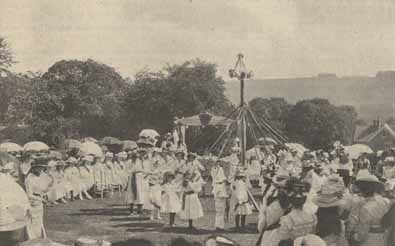 This garden fête was organised by the Children's Union in High Wycombe. All the entertainment was provided by these young supporters of the Society, and included musical performances and the maypole dancing shown here. The event was opened by Viscount Wendover -  who was only six years old.