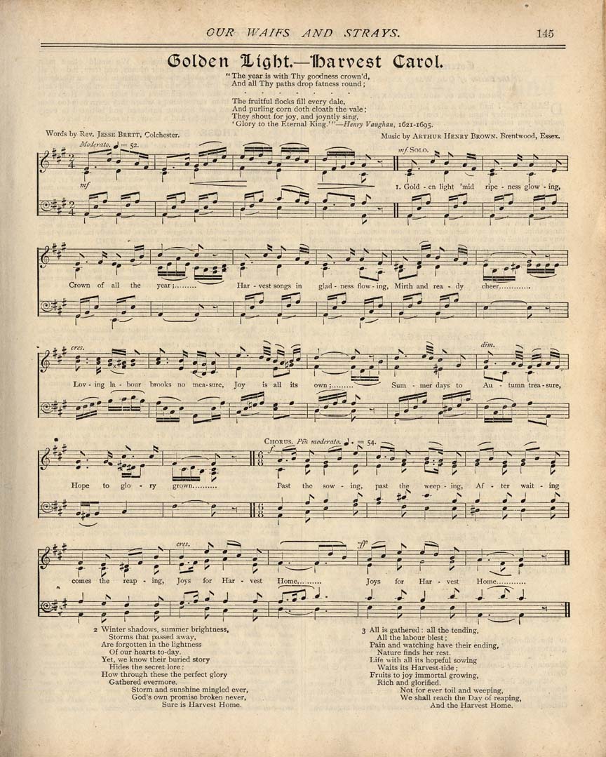 Although not part of the Church of England, the Society was, and still is, allied to it. Religious festivals were celebrated both in the homes and in the supporter magazines. This hymn is one of the many that were printed every Autumn to celebrate, and give thanks for, a good harvest. This was especially relevant in homes in rural areas, especially 'farm homes' like Standon Farm Home for Boys.