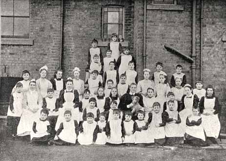 Group photograph of girls and staff