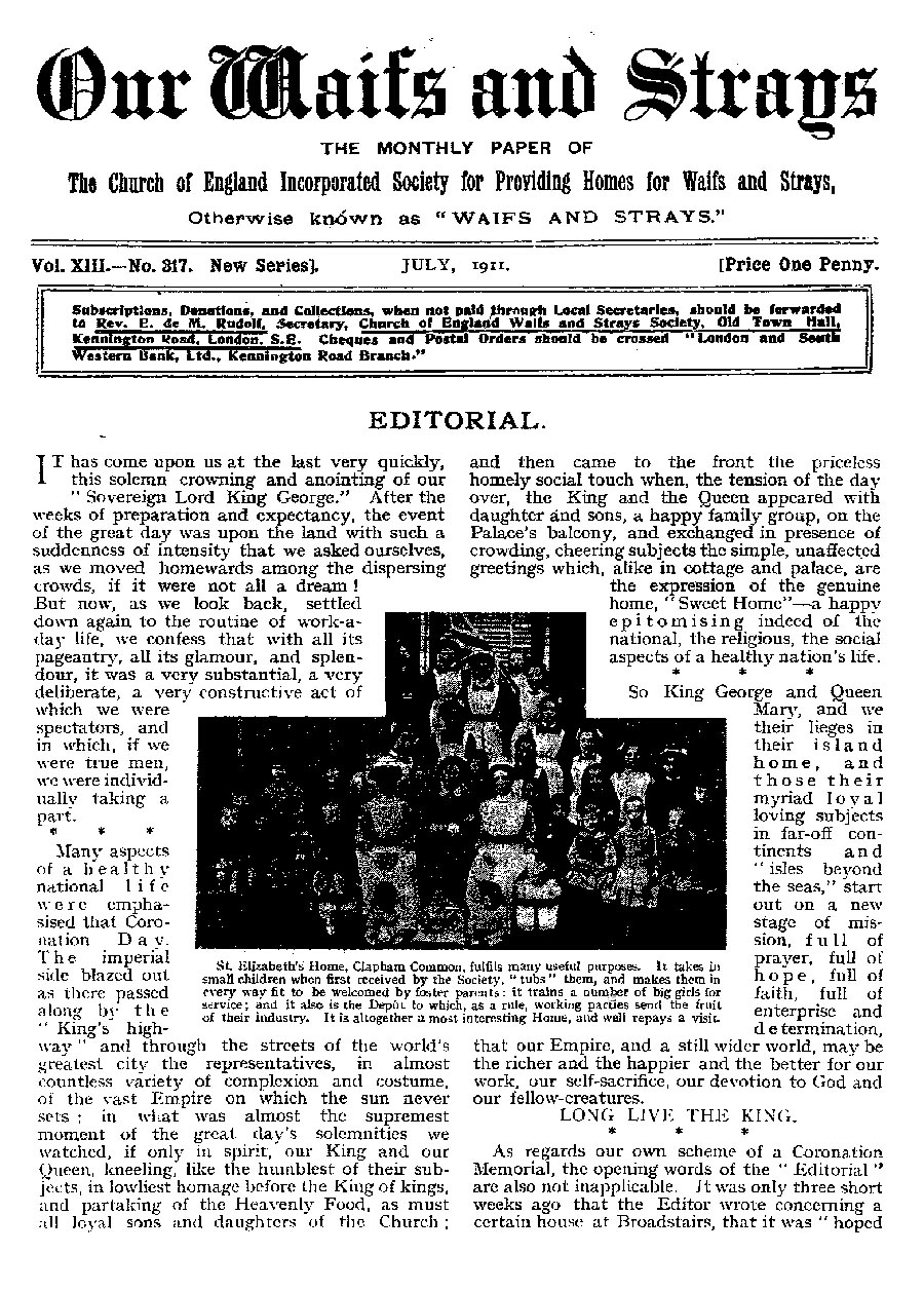 Our Waifs and Strays July 1911 - page 156