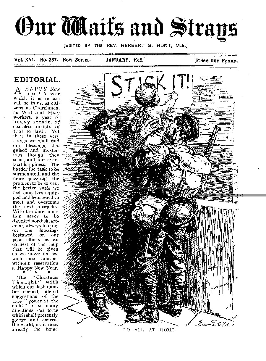 Our Waifs and Strays January 1918 - page 1