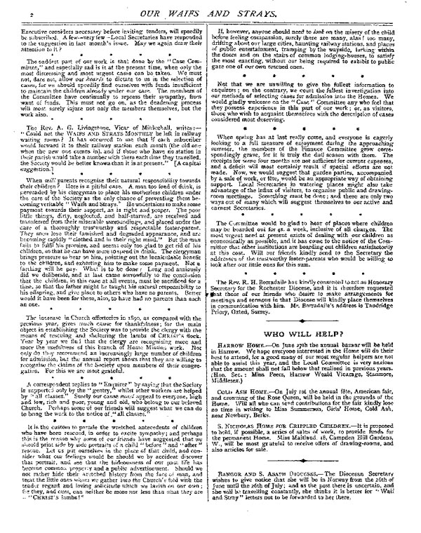 Our Waifs and Strays June 1891 - page 2