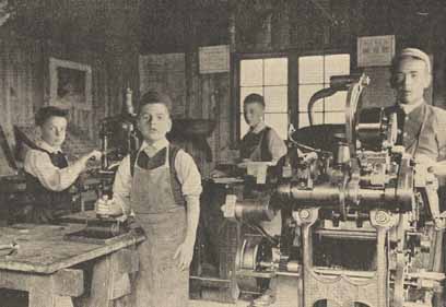 The children were taught vocational trades, such as printing. They could then easily find employment when leaving the Society's care and be productive members of society.