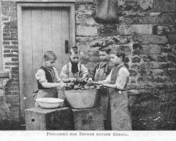 The boys from the Lincoln Home would wake up at six every morning, and help out with the household chores before school. According to a visitor to the Home, 'each boy knows his own work, and goes about it without delay.'