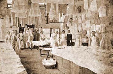 Skills in laundry work helped the Society's girls to pursue careers in domestic service. Training was taken very seriously, and girls would often be marked for the quality of their work.