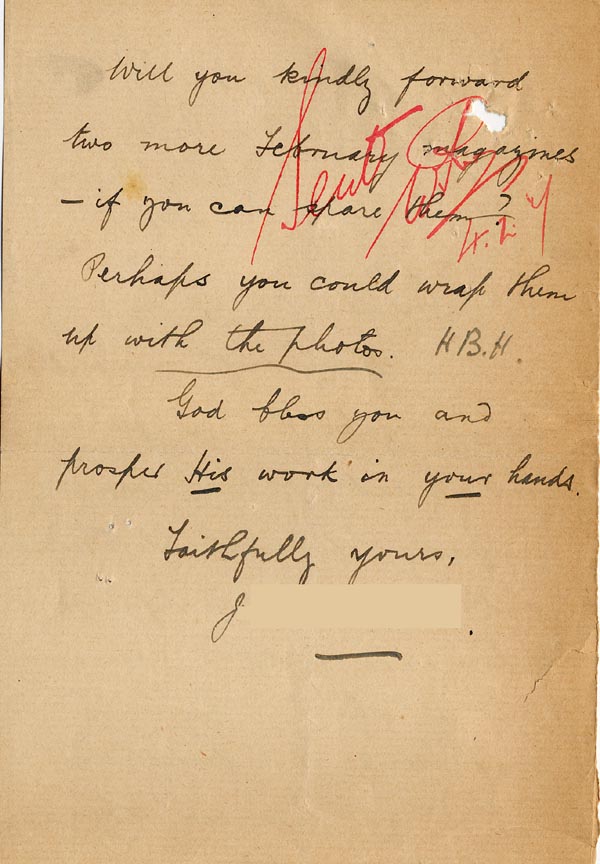 Large size image of Case 2 15. Letter from J.  4 February 1907
 page 2