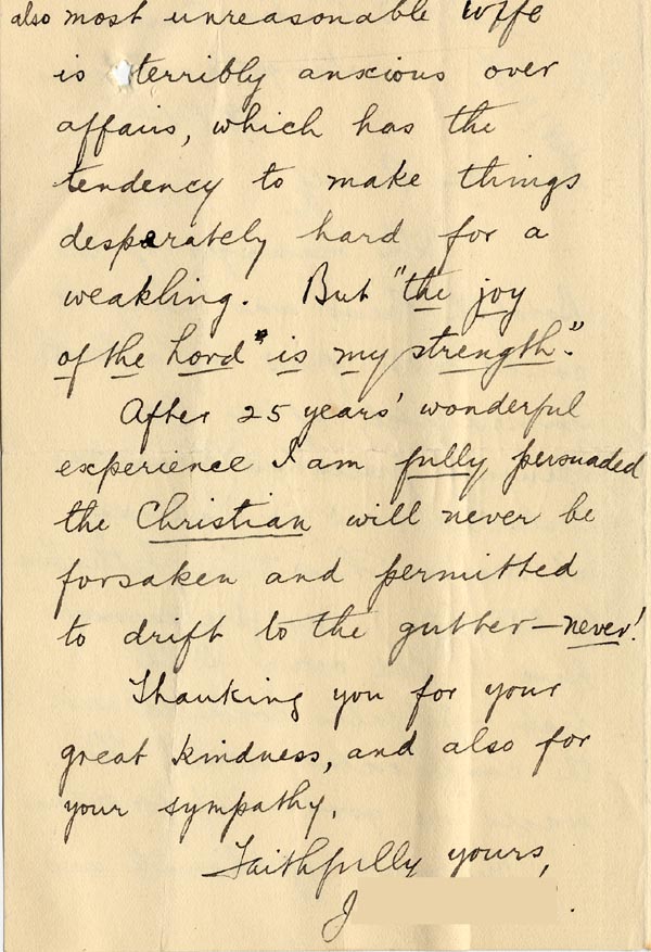 Large size image of Case 2 21. Letter from J.  18 January 1914
 page 2