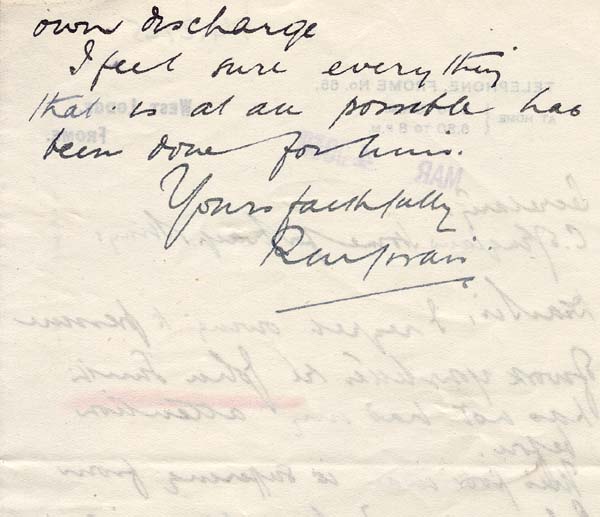 Large size image of Case 2 48. Letter from Dr Swan  c. 4 March 1930
 page 2