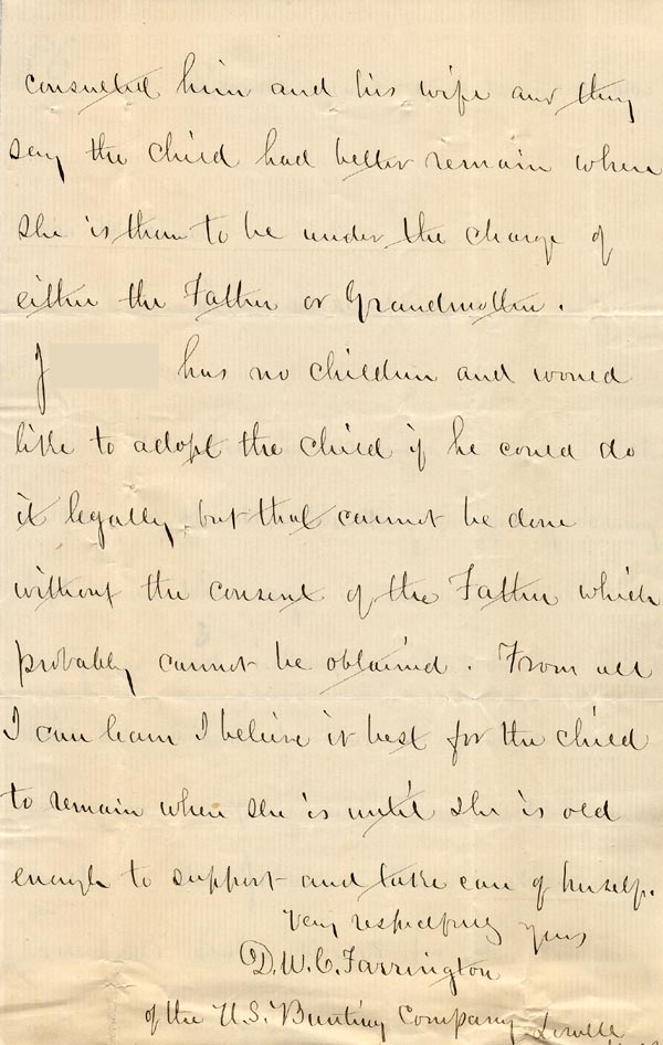 Large size image of Case 86 4. Letter from the U.S. Bunting Company 24 March 1885
 page 2