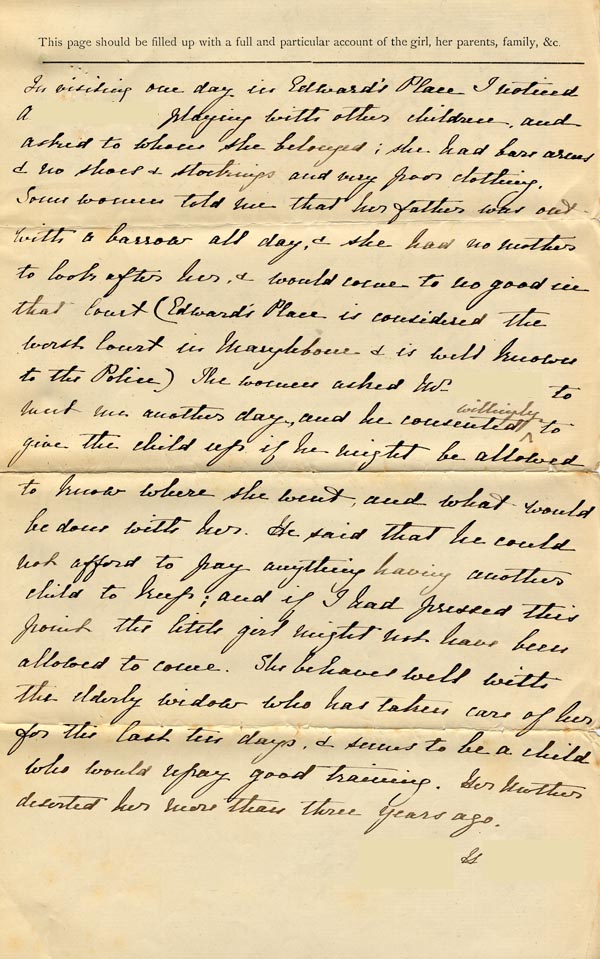 Large size image of Case 175 1. Application to Waifs and Strays' Society  16 June 1883 
 page 3