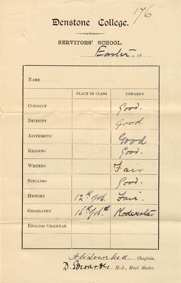 Large size image of Case 176 5. School Reports 1888 - 1889
 page 2