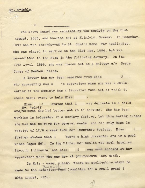 Large size image of Case 189 10. Submission to Finance Committee 21 August 1931
 page 2