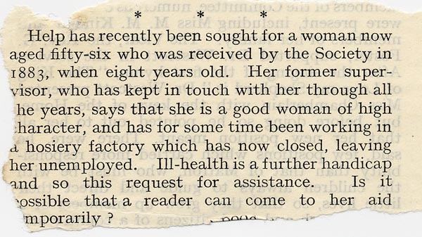 Large size image of Case 189 16. Notice in Our Waifs and Strays, September 1931, p 173
 page 1