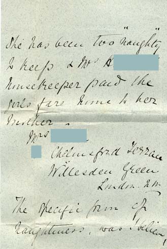 Large size image of Case 240 7. Letter about E., enclosed with above item  12 December 1888
 page 2