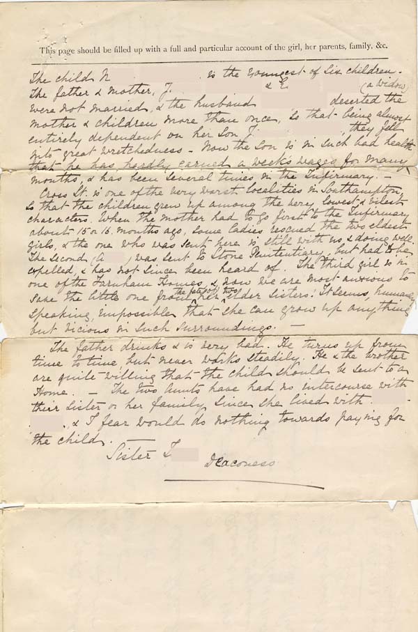 Large size image of Case 262 1. Application to Waifs and Strays' Society  21 February 1884
 page 3