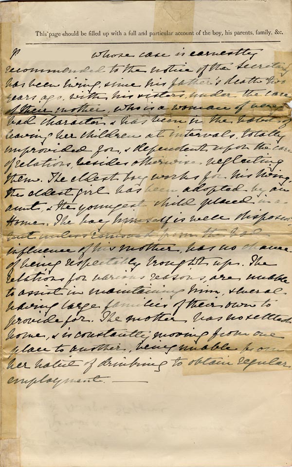 Large size image of Case 512 1. Application to Waifs and Strays' Society 4 November 1884
 page 3