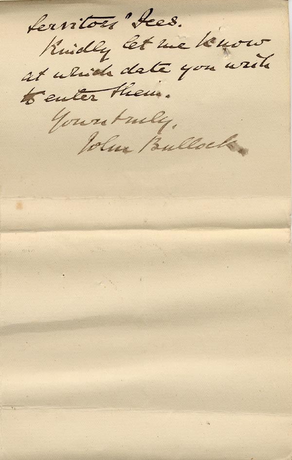 Large size image of Case 517 5. Letter from John Bullock, the Headmaster of St Oswald's College  20 November 1886
 page 3