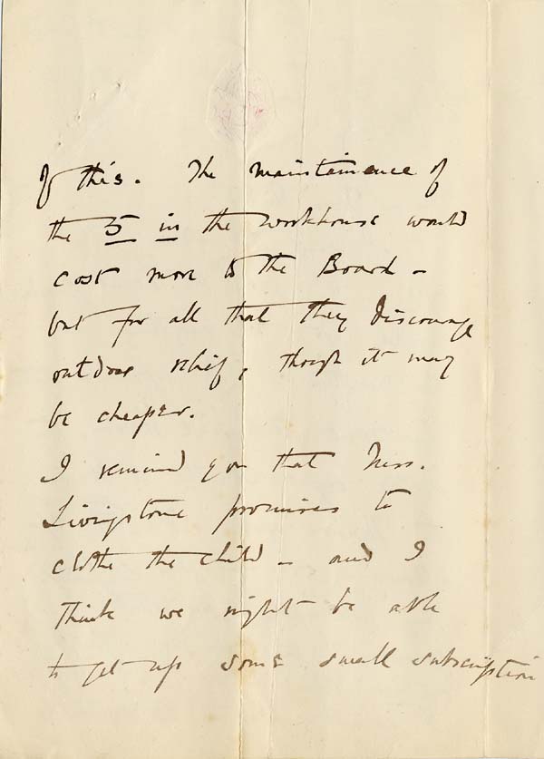 Large size image of Case 542 2. Letter from Revd B. enclosing the completed form  4 October 1885
 page 2