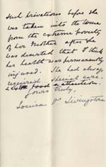 Image of Case 542 12. Letter from Mildenhall giving the address of F's mother  13 March 1892
 page 3