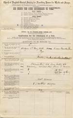 Image of Case 791 1. Application to Waifs and Strays Society  August 1886
 page 1
