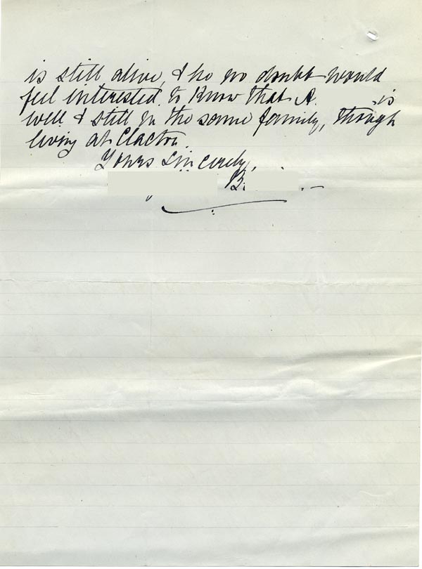 Large size image of Case 795 12. Letter from A's employer describing her service of almost 40 years with the same family  3 December 1927
 page 2