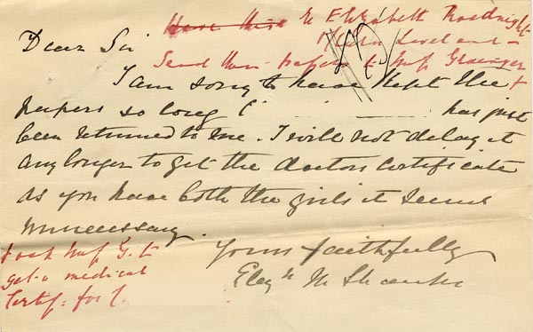 Large size image of Case 866 2. Letter about a medical certificate  nd
 page 1