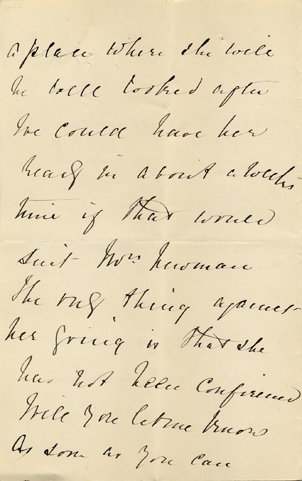 Large size image of Case 866 7. Letter from Miss Grainger suggesting C.  5 January 1888
 page 2