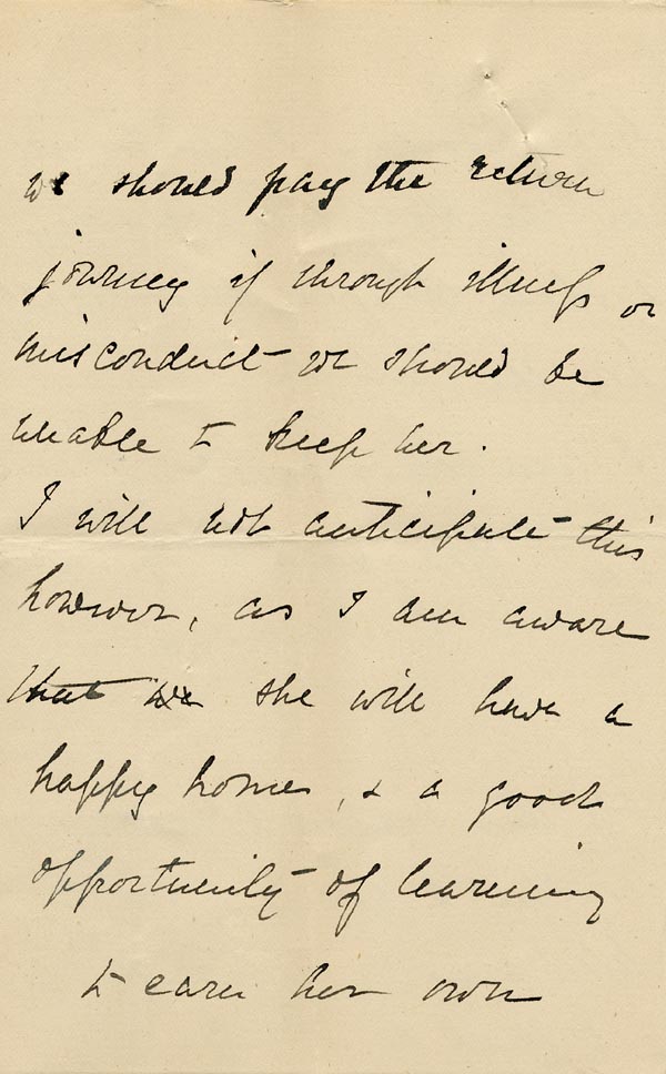 Large size image of Case 866 8. Letter from Mrs Newman about the arrangements for accepting C.  10 January 1888
 page 3