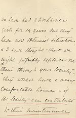 Image of Case 866 5. Letter from Mrs Newman enquiring about the possibility of obtaining the services of a girl to work at the Cottage Hospital, Axminster  19 December 1887
 page 2