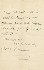 Image of Case 866 5. Letter from Mrs Newman enquiring about the possibility of obtaining the services of a girl to work at the Cottage Hospital, Axminster  19 December 1887
 page 3
