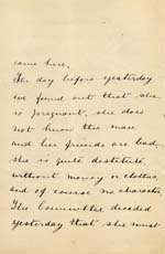Image of Case 941 13. Letter from the Female Mission, Greenwich giving details of A's plight  8 June 1894
 page 2