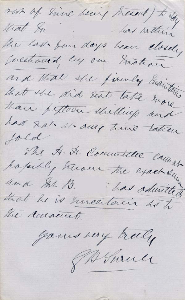 Large size image of Case 942 22. Letter from Hemel Hempstead about M's theft  6 September 1895
 page 2