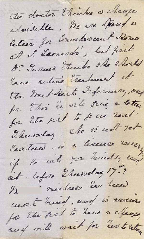 Large size image of Case 942 23. Letter from Hemel Hempstead about M's health  14 October 1895
 page 2
