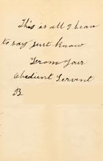 Image of Case 1047 12. Letter from B. c. 27 November 1891
 page 3