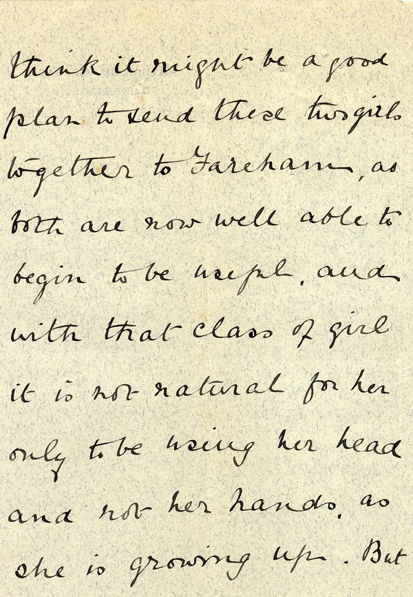 Large size image of Case 1106 2. Excerpt of letter from Hillingdon vicarage c. early 1891
 page 2