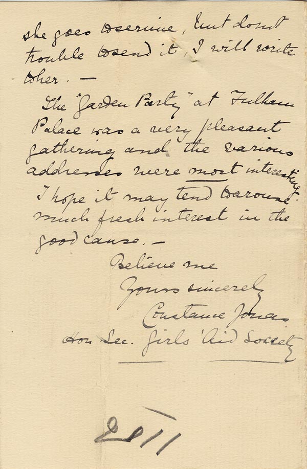 Large size image of Case 1106 12. Letter from the Barnes Ladies Association 4 June 1893
 page 2