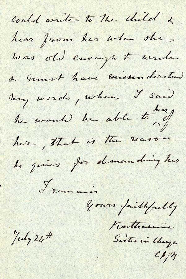 Large size image of Case 1214 12. Letter from Eton Mission, Hackney 24 July 1888
 page 3