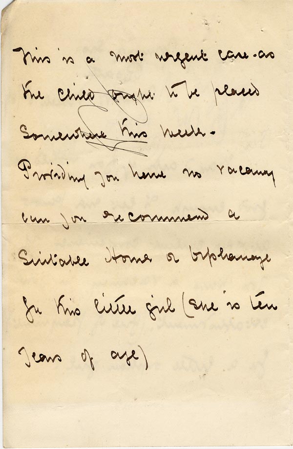 Large size image of Case 1265 2. Letter from Miss Evans 10 March 1888
 page 2