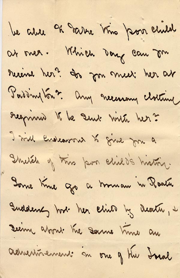 Large size image of Case 1265 3. Letter from Miss Evans 22 March 1888
 page 2