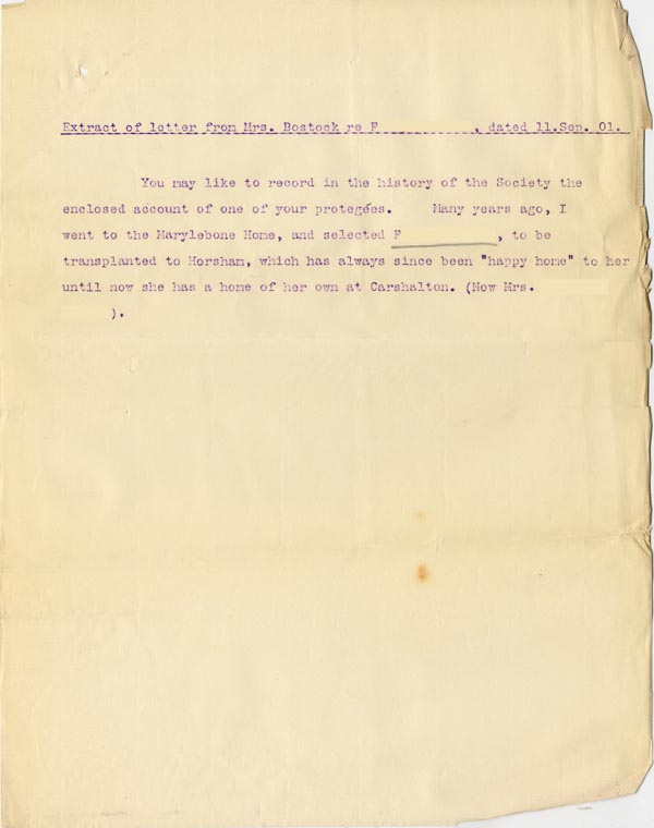 Large size image of Case 1265 10. Letter from Mrs Lindfield c.1900
 page 1